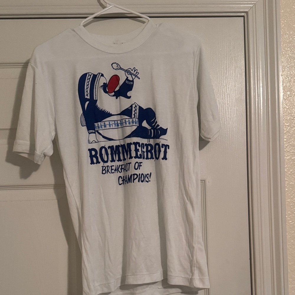 White and Blue Graphic Tee